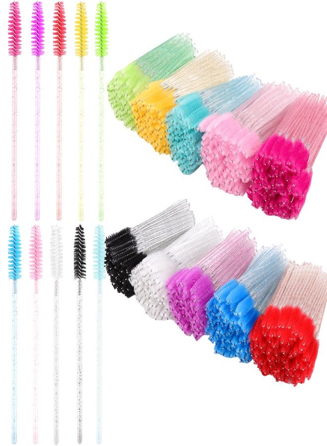 Exacoo 500pcs Eyebrow Brush Lash Spoolies for Eyelash Extensions Eyelash Brush Comb Disposable Mascara Wands Eye Lash Brush Eyebrow Spoolie - Image 1